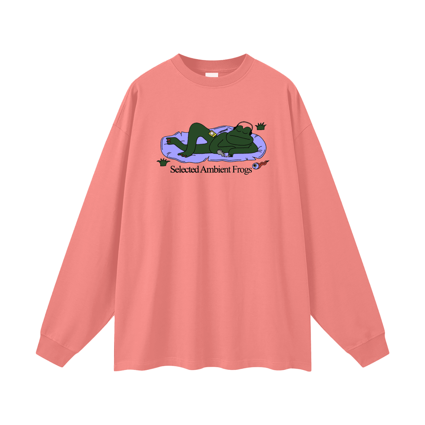 Selected Ambient Frogs Oversized Unisex Long Sleeve T-Shirt - Marcello Velho