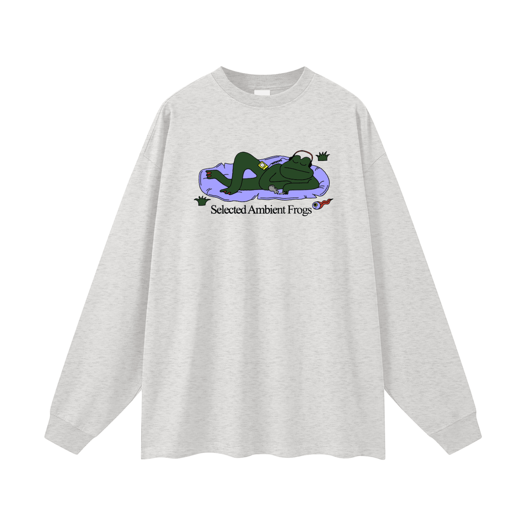 Selected Ambient Frogs Oversized Unisex Long Sleeve T-Shirt - Marcello Velho