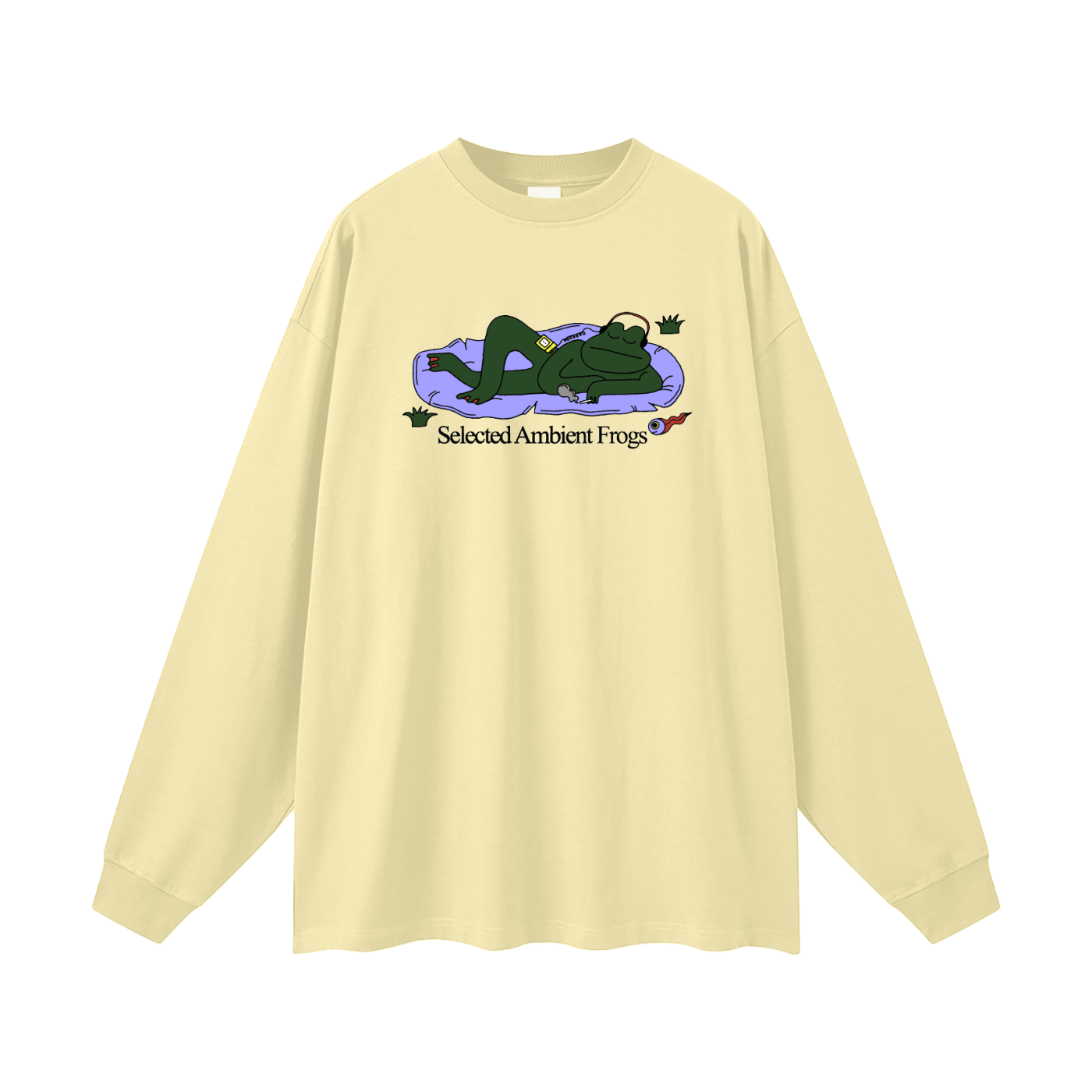 Selected Ambient Frogs Oversized Unisex Long Sleeve T-Shirt - Marcello Velho