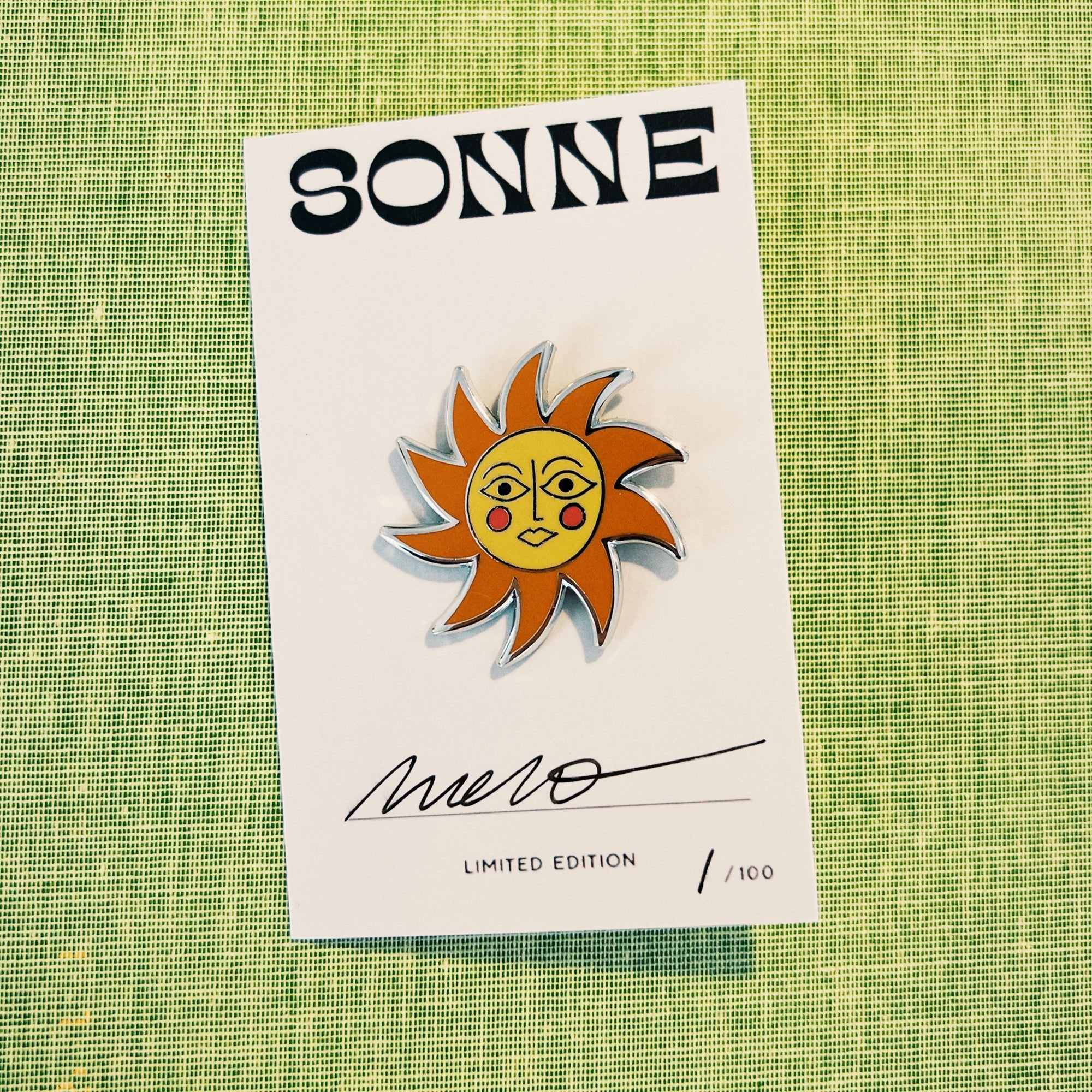 Sonne Limited Edition Pin Badge - Marcello Velho
