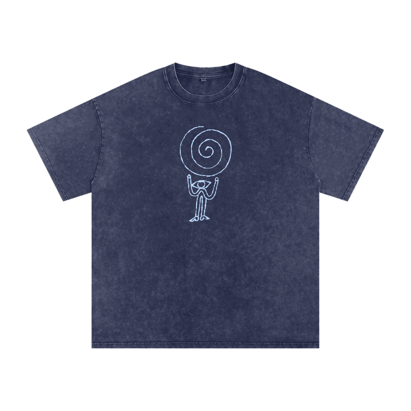Spiral Eye - Snow Washed Oversized Cotton T-Shirt - Marcello Velho
