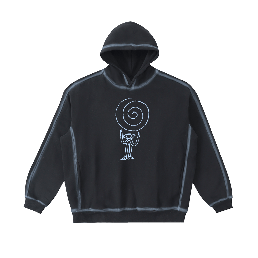 Spiral Eye - Sunfaded Edge Fleece Hoodie - Marcello Velho