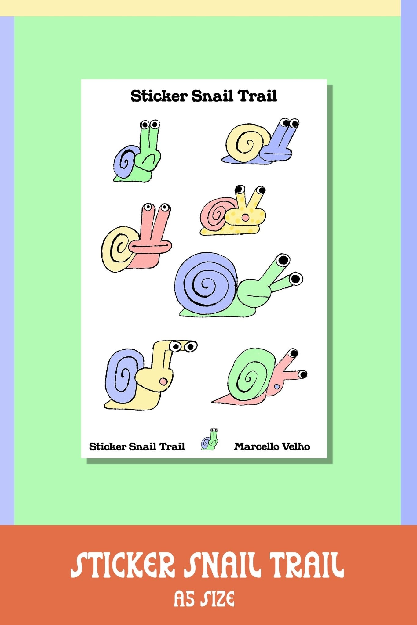 Sticker Snail Trail Sheet - Marcello Velho