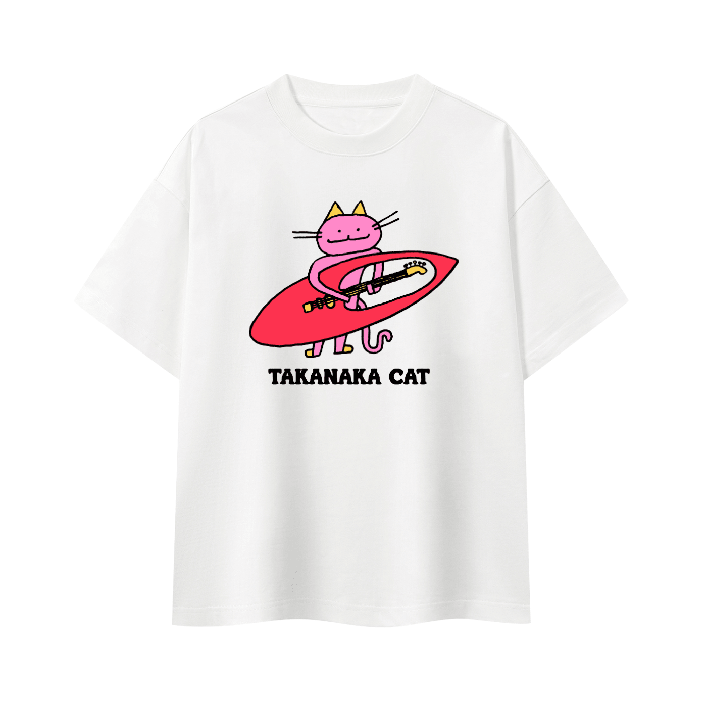 Takanaka Cat - Boxy Oversized T-Shirt - Marcello Velho