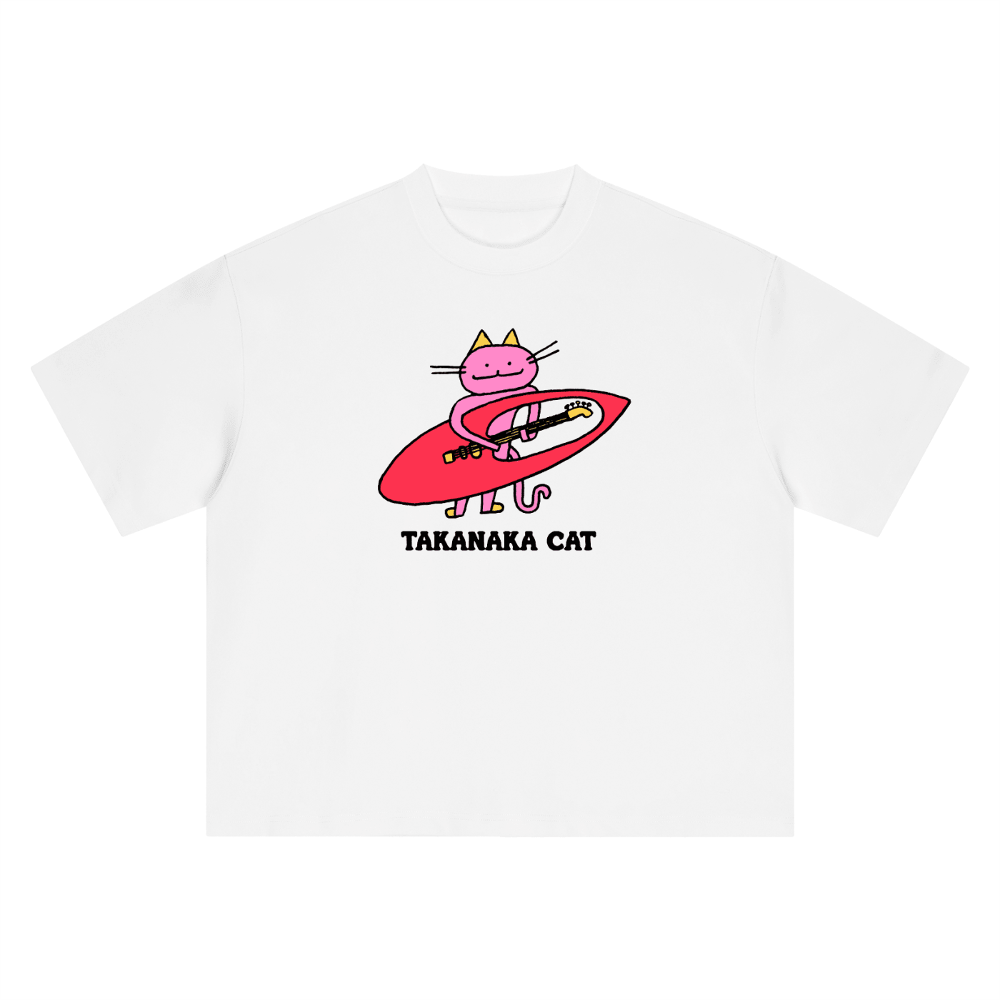 Takanaka Cat - Boxy Oversized T-Shirt - Marcello Velho