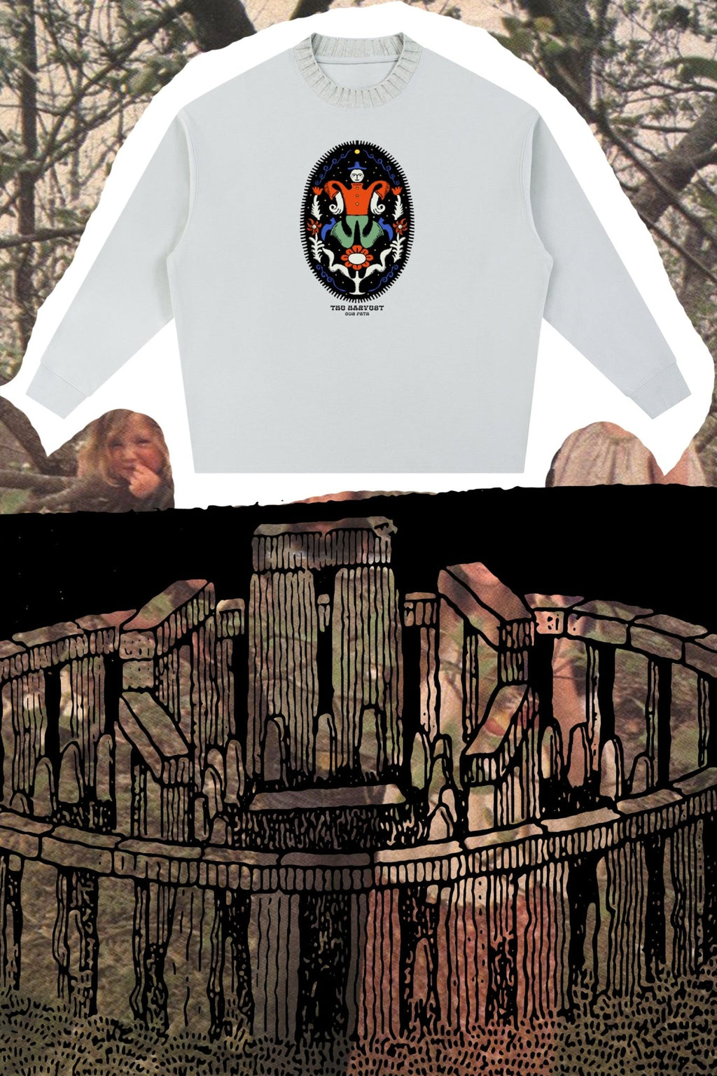 The Harvest - Knitted Round Neck Oversize Sweatshirt - Marcello Velho