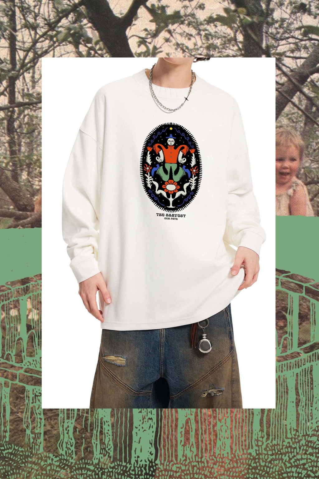 The Harvest - Knitted Round Neck Oversize Sweatshirt - Marcello Velho